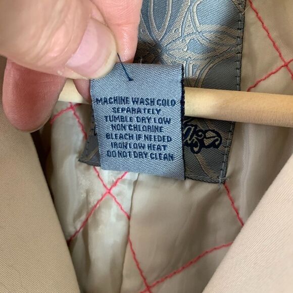 BB Dakota Trench Style Belted Cotton Jacket Sz M - Picture 4 of 5